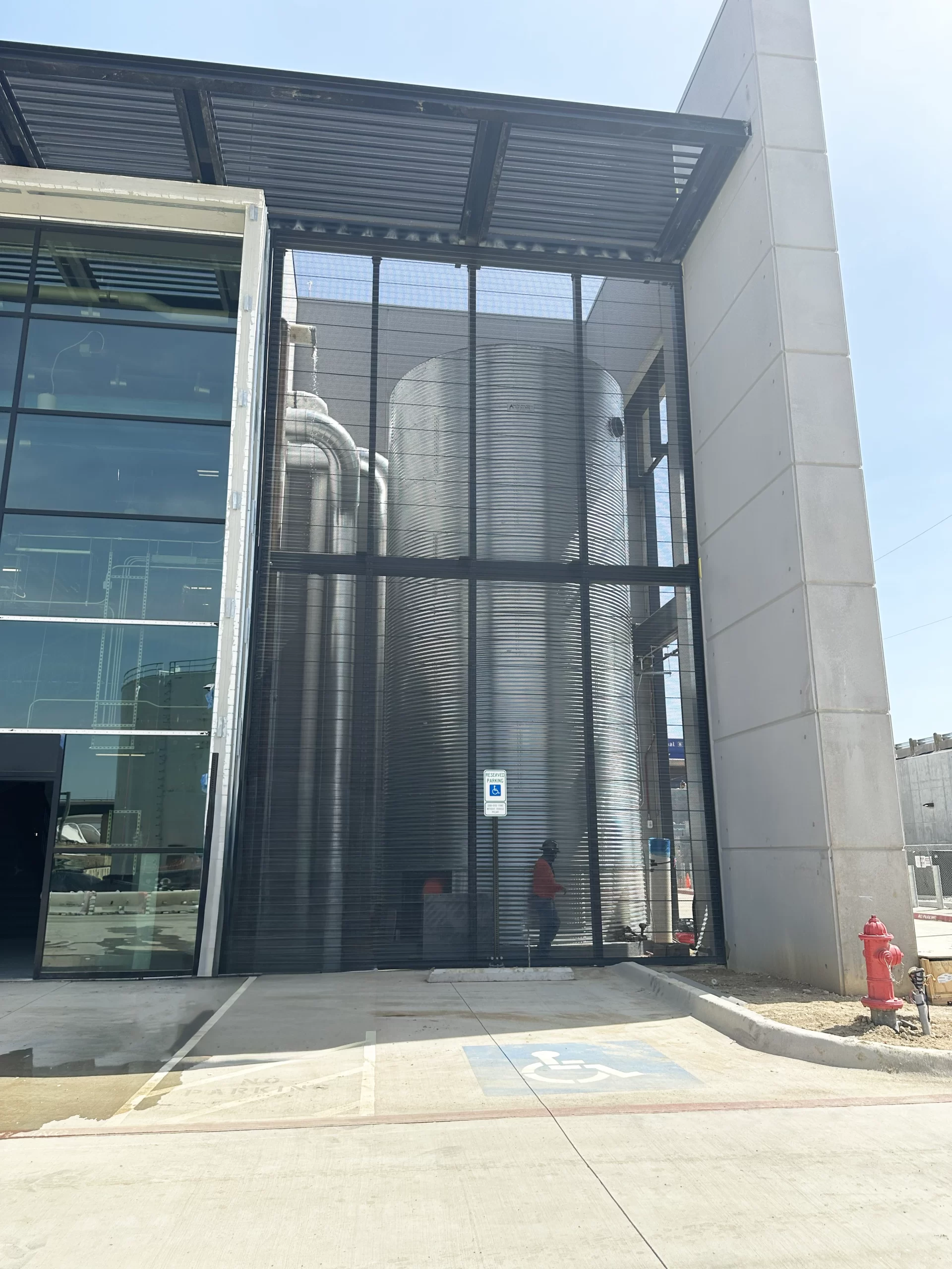 DFW ECUP rainwater tank—angled view